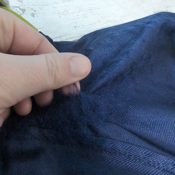 90s Nike Parka Sherpa Lined Stadium Jacket Long Men’s Size XXL Blue Big Swoosh - Picture 5 of 11